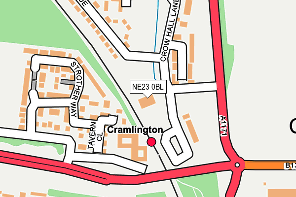 NE23 0BL map - OS OpenMap – Local (Ordnance Survey) NE23 0BL map - OS OpenMap – Local (Ordnance Survey)