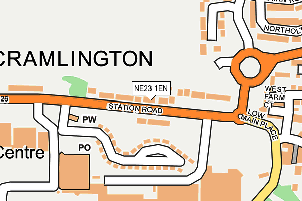 NE23 1EN map - OS OpenMap – Local (Ordnance Survey) NE23 1EN map - OS OpenMap – Local (Ordnance Survey)