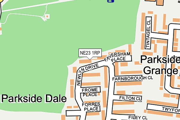 NE23 1RP map - OS OpenMap – Local (Ordnance Survey) NE23 1RP map - OS OpenMap – Local (Ordnance Survey)