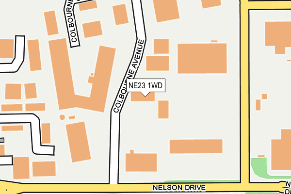 NE23 1WD map - OS OpenMap – Local (Ordnance Survey) NE23 1WD map - OS OpenMap – Local (Ordnance Survey)