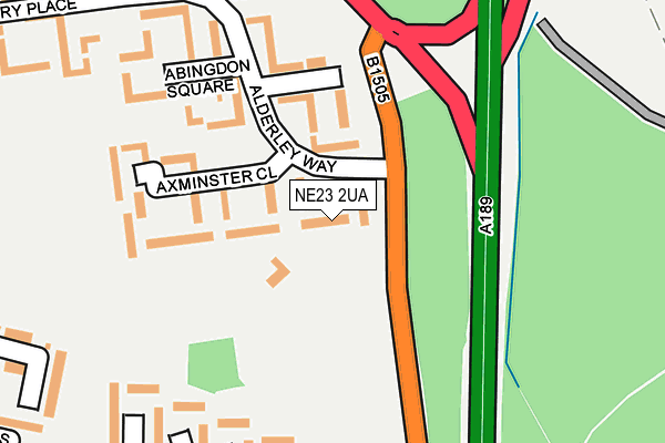 NE23 2UA map - OS OpenMap – Local (Ordnance Survey) NE23 2UA map - OS OpenMap – Local (Ordnance Survey)