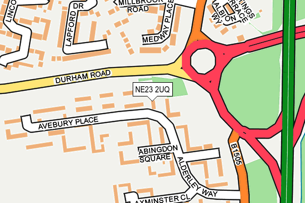NE23 2UQ map - OS OpenMap – Local (Ordnance Survey) NE23 2UQ map - OS OpenMap – Local (Ordnance Survey)
