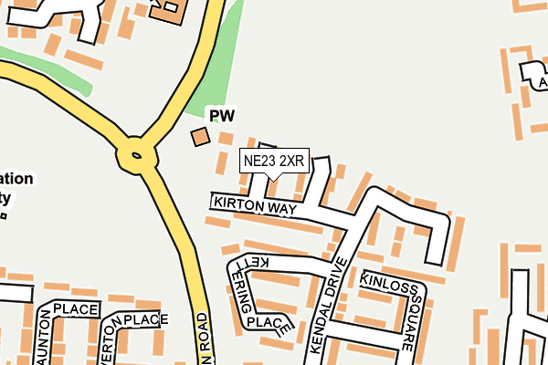 NE23 2XR map - OS OpenMap – Local (Ordnance Survey) NE23 2XR map - OS OpenMap – Local (Ordnance Survey)