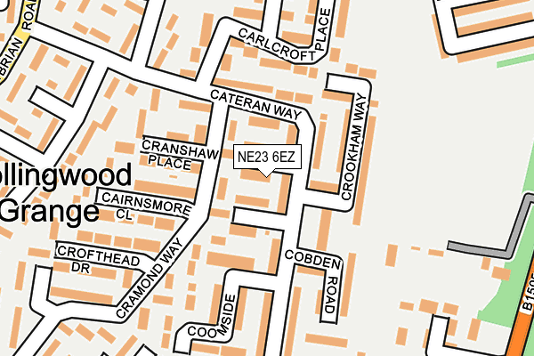 NE23 6EZ map - OS OpenMap – Local (Ordnance Survey) NE23 6EZ map - OS OpenMap – Local (Ordnance Survey)
