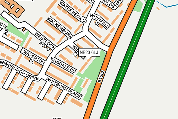 NE23 6LJ map - OS OpenMap – Local (Ordnance Survey) NE23 6LJ map - OS OpenMap – Local (Ordnance Survey)