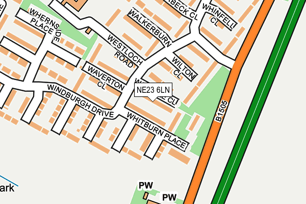 NE23 6LN map - OS OpenMap – Local (Ordnance Survey) NE23 6LN map - OS OpenMap – Local (Ordnance Survey)