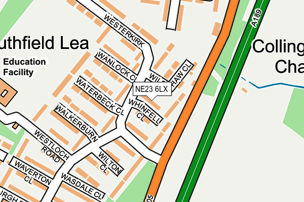 NE23 6LX map - OS OpenMap – Local (Ordnance Survey) NE23 6LX map - OS OpenMap – Local (Ordnance Survey)