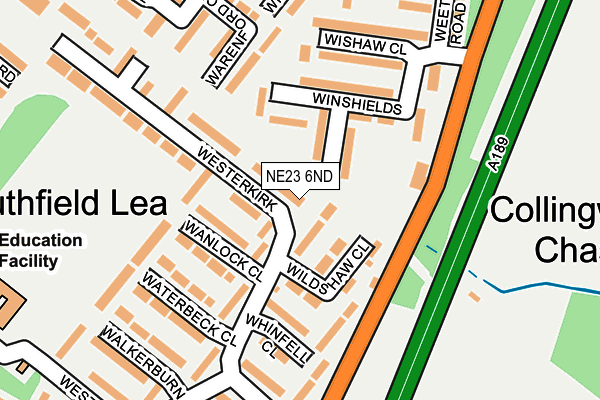 NE23 6ND map - OS OpenMap – Local (Ordnance Survey) NE23 6ND map - OS OpenMap – Local (Ordnance Survey)