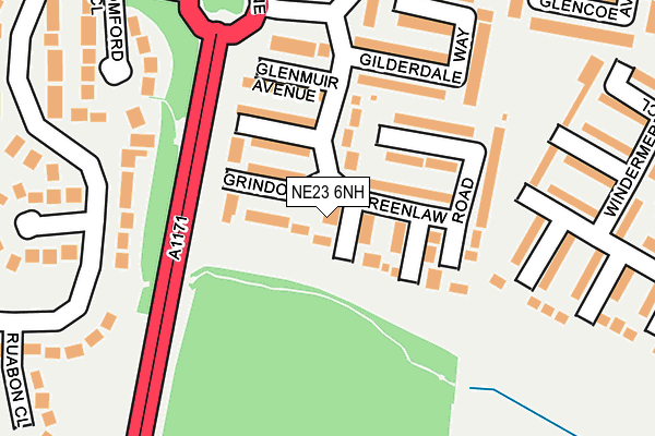 NE23 6NH map - OS OpenMap – Local (Ordnance Survey) NE23 6NH map - OS OpenMap – Local (Ordnance Survey)