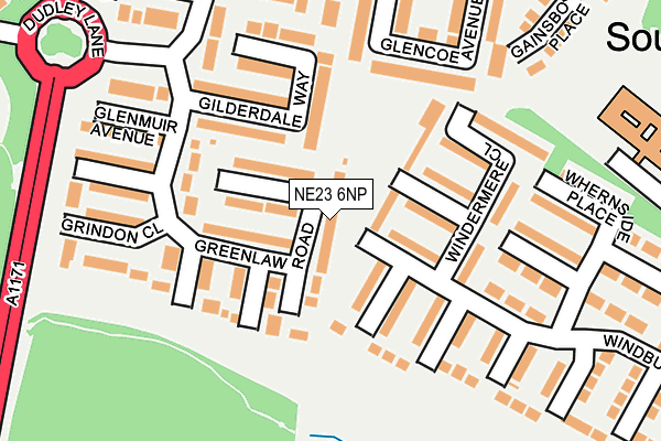 NE23 6NP map - OS OpenMap – Local (Ordnance Survey) NE23 6NP map - OS OpenMap – Local (Ordnance Survey)