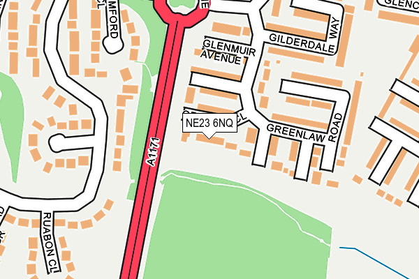 NE23 6NQ map - OS OpenMap – Local (Ordnance Survey) NE23 6NQ map - OS OpenMap – Local (Ordnance Survey)
