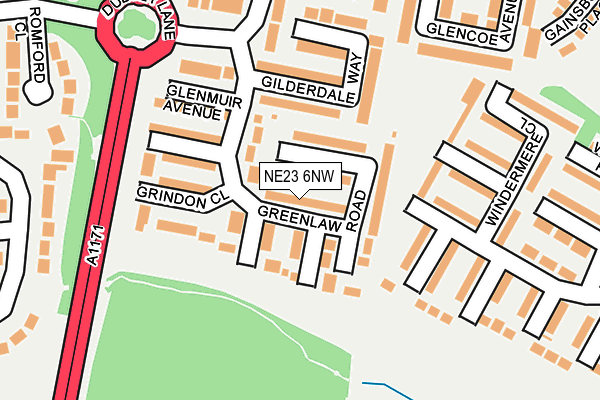 NE23 6NW map - OS OpenMap – Local (Ordnance Survey) NE23 6NW map - OS OpenMap – Local (Ordnance Survey)