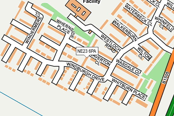 NE23 6PA map - OS OpenMap – Local (Ordnance Survey) NE23 6PA map - OS OpenMap – Local (Ordnance Survey)