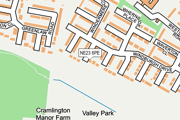 NE23 6PE map - OS OpenMap – Local (Ordnance Survey) NE23 6PE map - OS OpenMap – Local (Ordnance Survey)