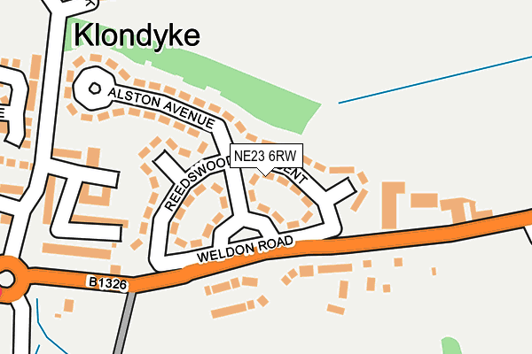 NE23 6RW map - OS OpenMap – Local (Ordnance Survey) NE23 6RW map - OS OpenMap – Local (Ordnance Survey)