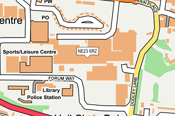 NE23 6RZ map - OS OpenMap – Local (Ordnance Survey) NE23 6RZ map - OS OpenMap – Local (Ordnance Survey)