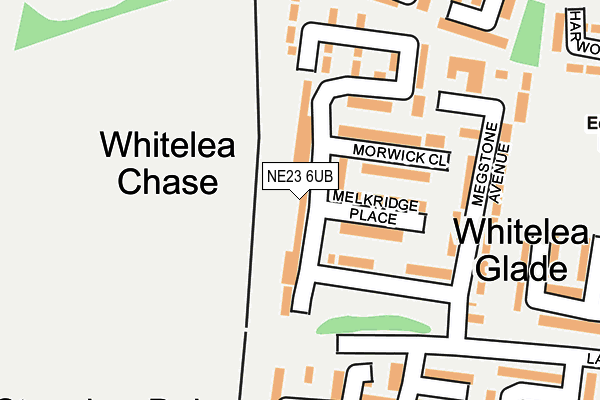 NE23 6UB map - OS OpenMap – Local (Ordnance Survey) NE23 6UB map - OS OpenMap – Local (Ordnance Survey)