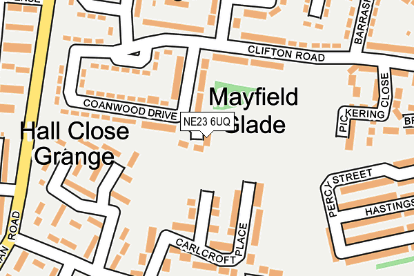 NE23 6UQ map - OS OpenMap – Local (Ordnance Survey) NE23 6UQ map - OS OpenMap – Local (Ordnance Survey)