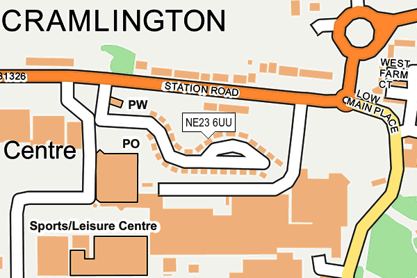 NE23 6UU map - OS OpenMap – Local (Ordnance Survey) NE23 6UU map - OS OpenMap – Local (Ordnance Survey)