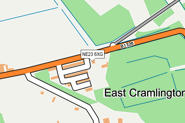 NE23 6XG map - OS OpenMap – Local (Ordnance Survey) NE23 6XG map - OS OpenMap – Local (Ordnance Survey)