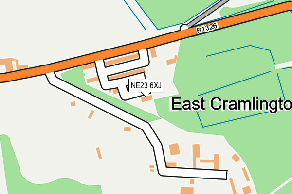 NE23 6XJ map - OS OpenMap – Local (Ordnance Survey) NE23 6XJ map - OS OpenMap – Local (Ordnance Survey)