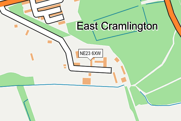 NE23 6XW map - OS OpenMap – Local (Ordnance Survey) NE23 6XW map - OS OpenMap – Local (Ordnance Survey)