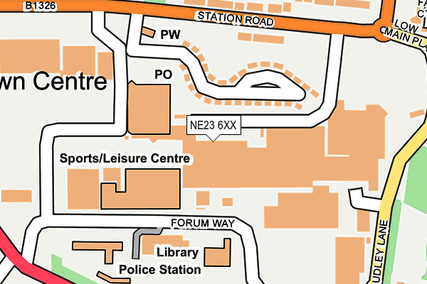 NE23 6XX map - OS OpenMap – Local (Ordnance Survey) NE23 6XX map - OS OpenMap – Local (Ordnance Survey)