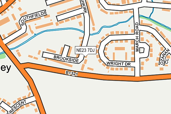 NE23 7DJ map - OS OpenMap – Local (Ordnance Survey) NE23 7DJ map - OS OpenMap – Local (Ordnance Survey)