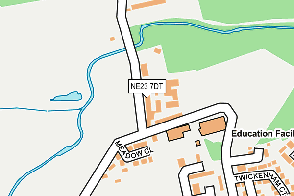 NE23 7DT map - OS OpenMap – Local (Ordnance Survey) NE23 7DT map - OS OpenMap – Local (Ordnance Survey)