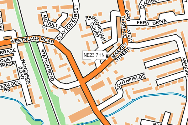 NE23 7HN map - OS OpenMap – Local (Ordnance Survey) NE23 7HN map - OS OpenMap – Local (Ordnance Survey)