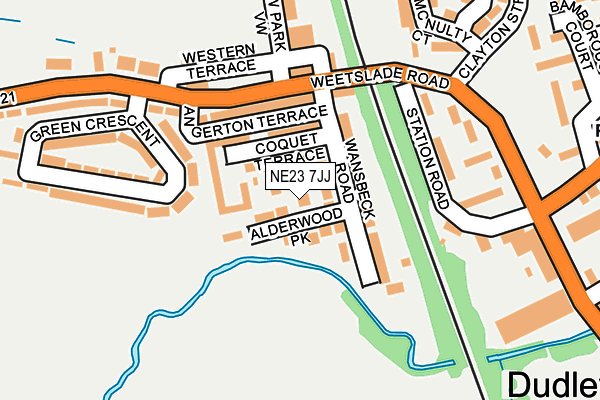 NE23 7JJ map - OS OpenMap – Local (Ordnance Survey) NE23 7JJ map - OS OpenMap – Local (Ordnance Survey)