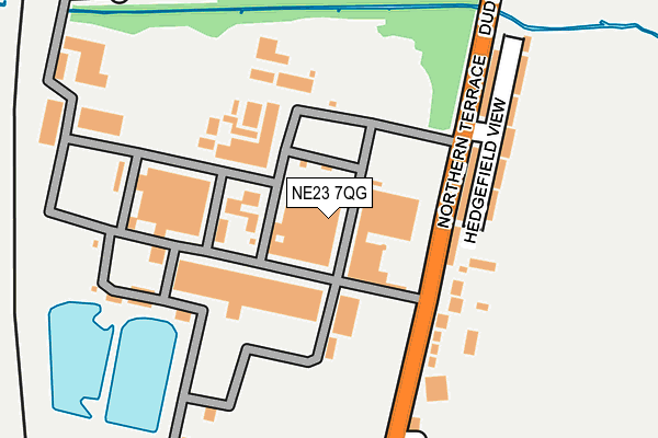 NE23 7QG map - OS OpenMap – Local (Ordnance Survey) NE23 7QG map - OS OpenMap – Local (Ordnance Survey)