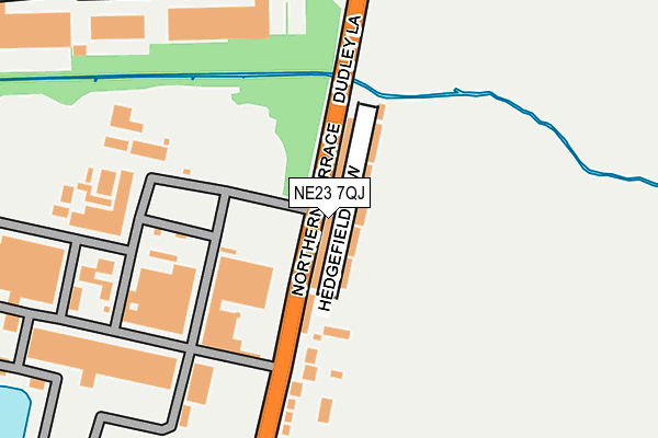 NE23 7QJ map - OS OpenMap – Local (Ordnance Survey) NE23 7QJ map - OS OpenMap – Local (Ordnance Survey)