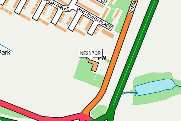 NE23 7QR map - OS OpenMap – Local (Ordnance Survey)
