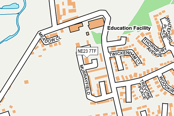 NE23 7TF map - OS OpenMap – Local (Ordnance Survey) NE23 7TF map - OS OpenMap – Local (Ordnance Survey)