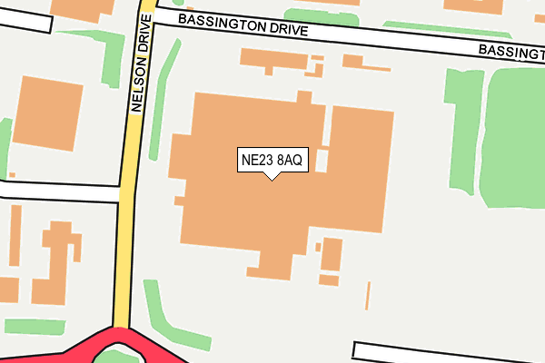 NE23 8AQ map - OS OpenMap – Local (Ordnance Survey) NE23 8AQ map - OS OpenMap – Local (Ordnance Survey)