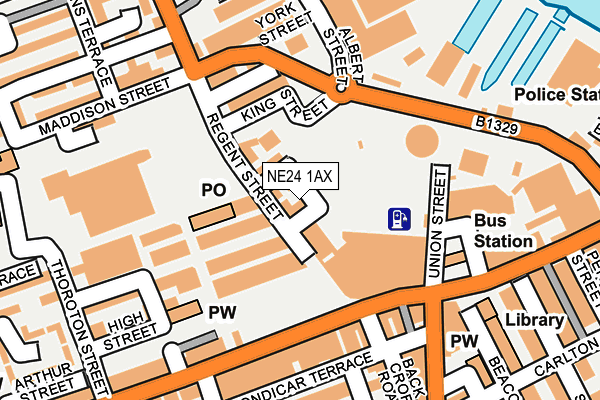 NE24 1AX map - OS OpenMap – Local (Ordnance Survey) NE24 1AX map - OS OpenMap – Local (Ordnance Survey)