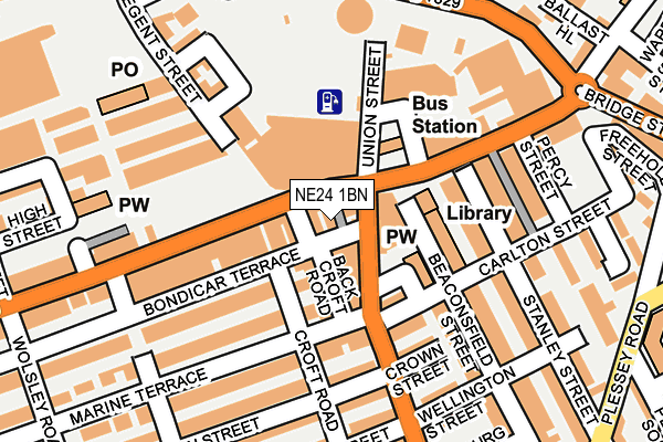 NE24 1BN map - OS OpenMap – Local (Ordnance Survey) NE24 1BN map - OS OpenMap – Local (Ordnance Survey)