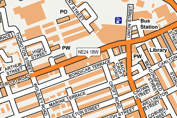 NE24 1BW map - OS OpenMap – Local (Ordnance Survey) NE24 1BW map - OS OpenMap – Local (Ordnance Survey)