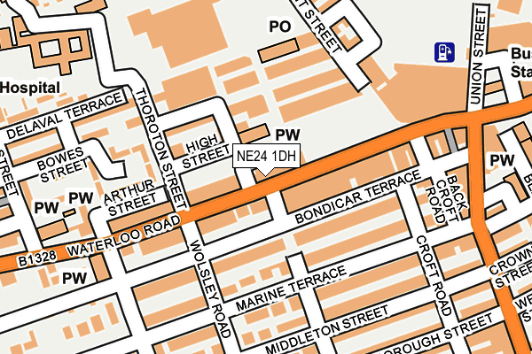 NE24 1DH map - OS OpenMap – Local (Ordnance Survey) NE24 1DH map - OS OpenMap – Local (Ordnance Survey)