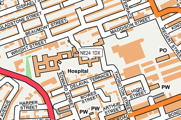 NE24 1DX map - OS OpenMap – Local (Ordnance Survey) NE24 1DX map - OS OpenMap – Local (Ordnance Survey)