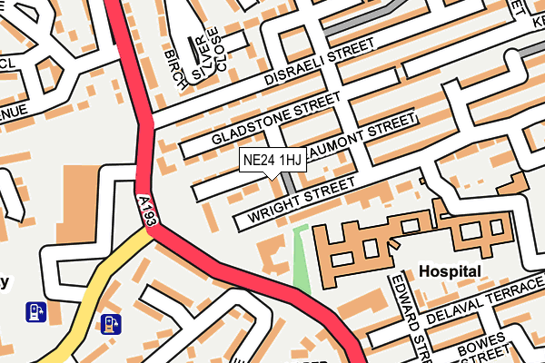 NE24 1HJ map - OS OpenMap – Local (Ordnance Survey) NE24 1HJ map - OS OpenMap – Local (Ordnance Survey)