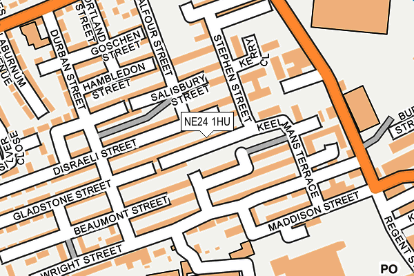 NE24 1HU map - OS OpenMap – Local (Ordnance Survey) NE24 1HU map - OS OpenMap – Local (Ordnance Survey)