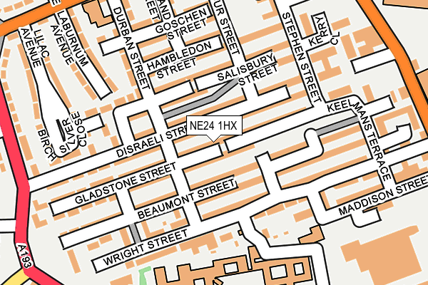 NE24 1HX map - OS OpenMap – Local (Ordnance Survey) NE24 1HX map - OS OpenMap – Local (Ordnance Survey)