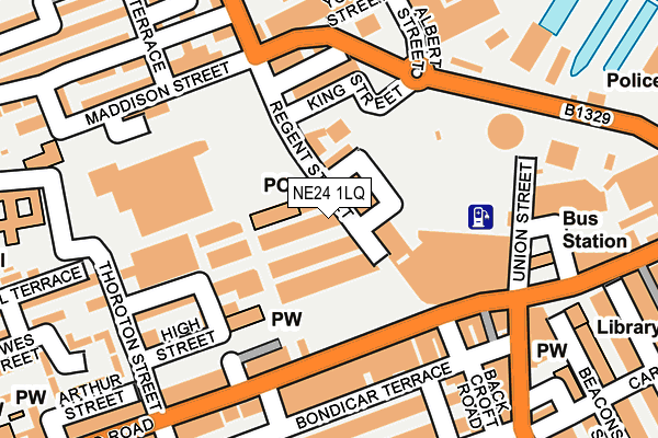 NE24 1LQ map - OS OpenMap – Local (Ordnance Survey)