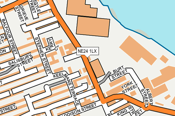 NE24 1LX map - OS OpenMap – Local (Ordnance Survey) NE24 1LX map - OS OpenMap – Local (Ordnance Survey)