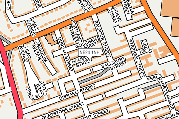 NE24 1NH map - OS OpenMap – Local (Ordnance Survey) NE24 1NH map - OS OpenMap – Local (Ordnance Survey)