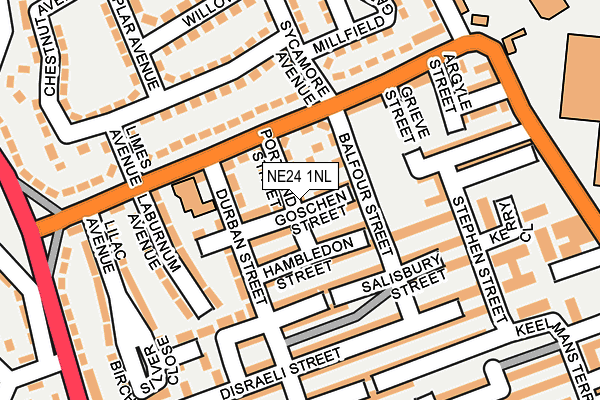 NE24 1NL map - OS OpenMap – Local (Ordnance Survey)