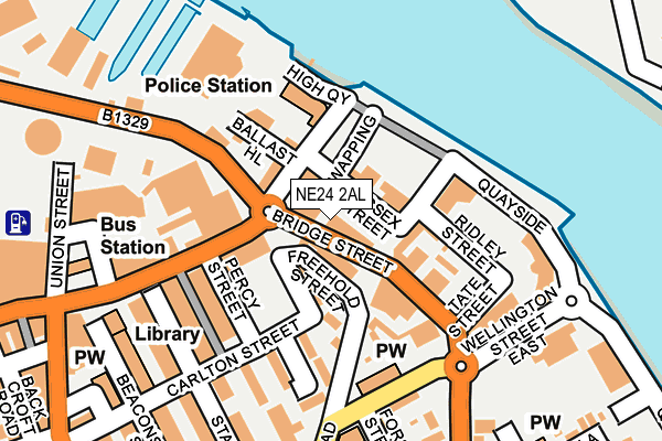 NE24 2AL map - OS OpenMap – Local (Ordnance Survey) NE24 2AL map - OS OpenMap – Local (Ordnance Survey)