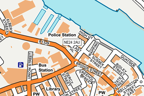 NE24 2AU map - OS OpenMap – Local (Ordnance Survey) NE24 2AU map - OS OpenMap – Local (Ordnance Survey)